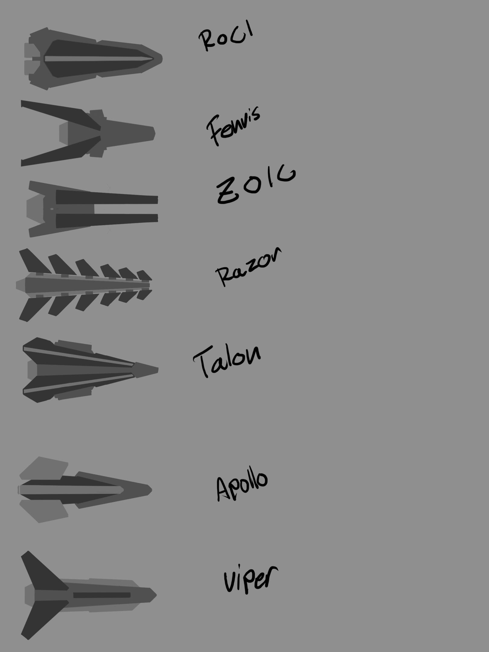 T.S.B, early silhouette testing of the ship.
